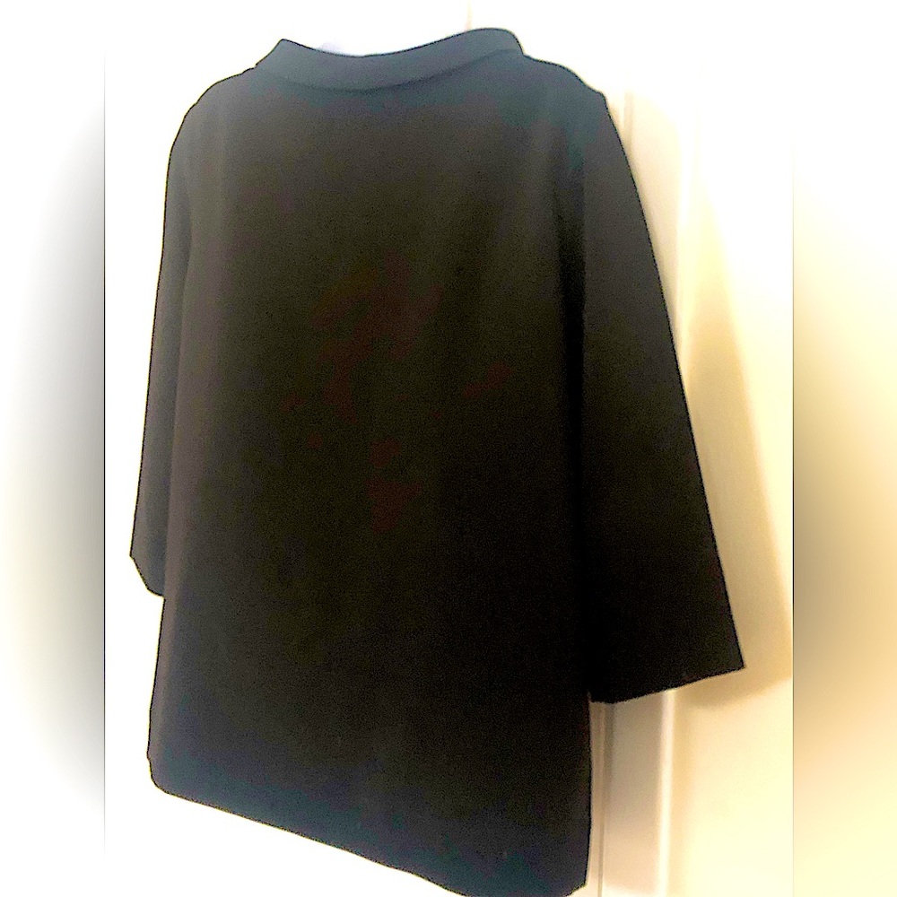 Cos Black Roll Neck Collar Blouse , 2 front Pockets, 3/4 Sleeve. Woman’s Size 6 - Picture 6 of 10